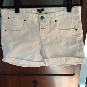 JCrew white denim shorts